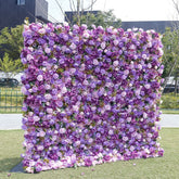 Aperturee - Aperturee Pink Purple Elegant Artificial Wedding Flower Wall